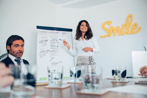 young-businesswoman-giving-presentation